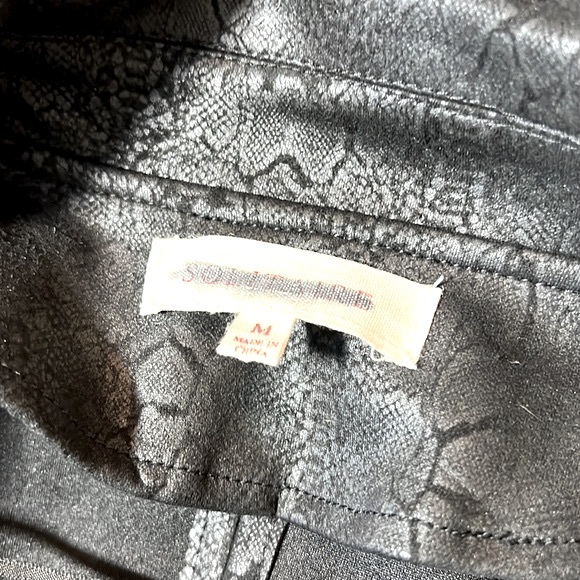 ANTHROPOLOGIE - SOLITAIRE | Black Animal Print Blazer. Sz. M - Picture 10 of 11